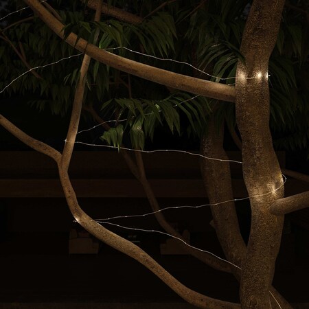 Pure Garden Solar-Powered 100 Fairy Lights, Warm White, 4PK 50-LG10112